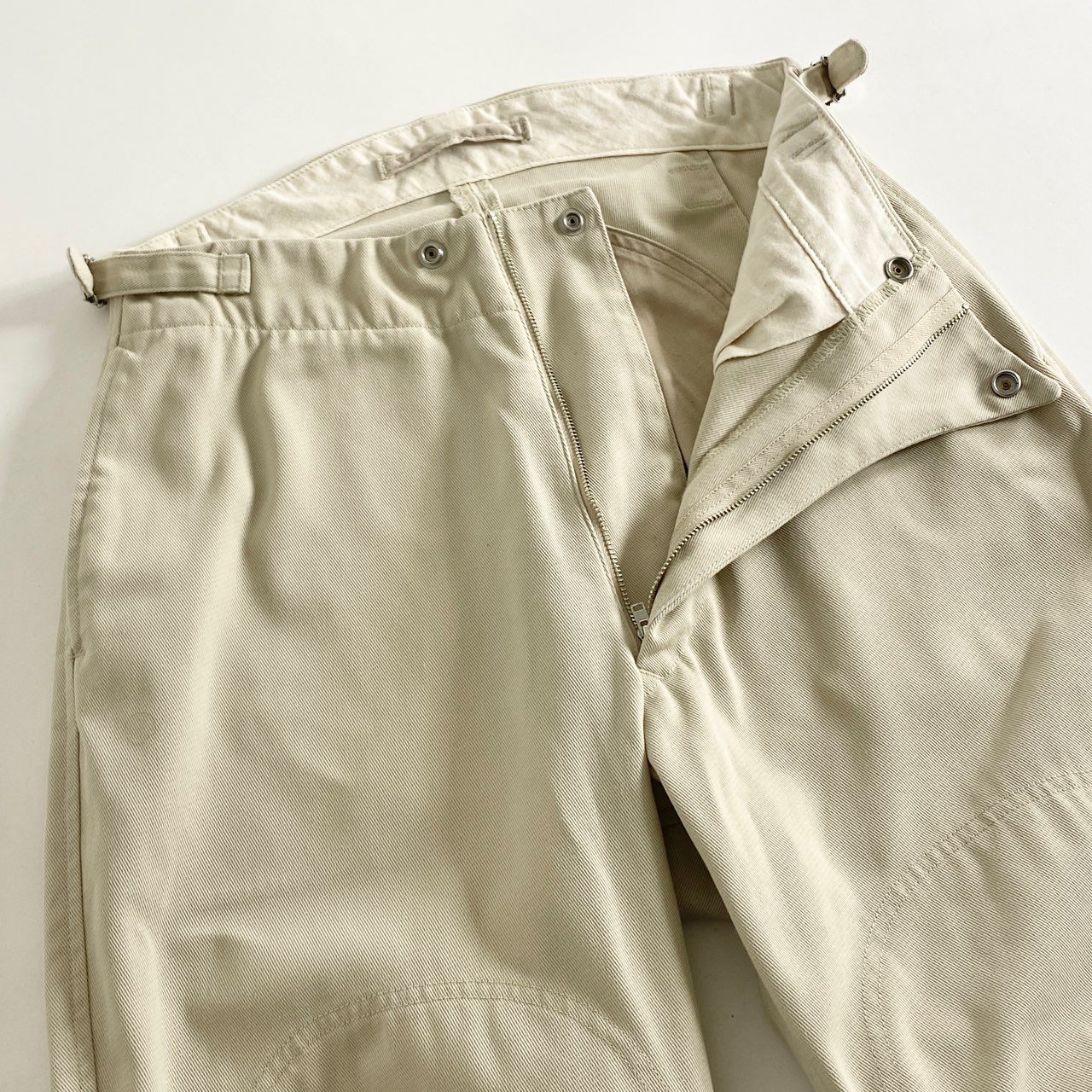 21h7 SOUMO ソウモ 日本製 FLIGHT PANTS フライトパンツ ボトムス 裾リブ 14-SP-001 01 ベージュ