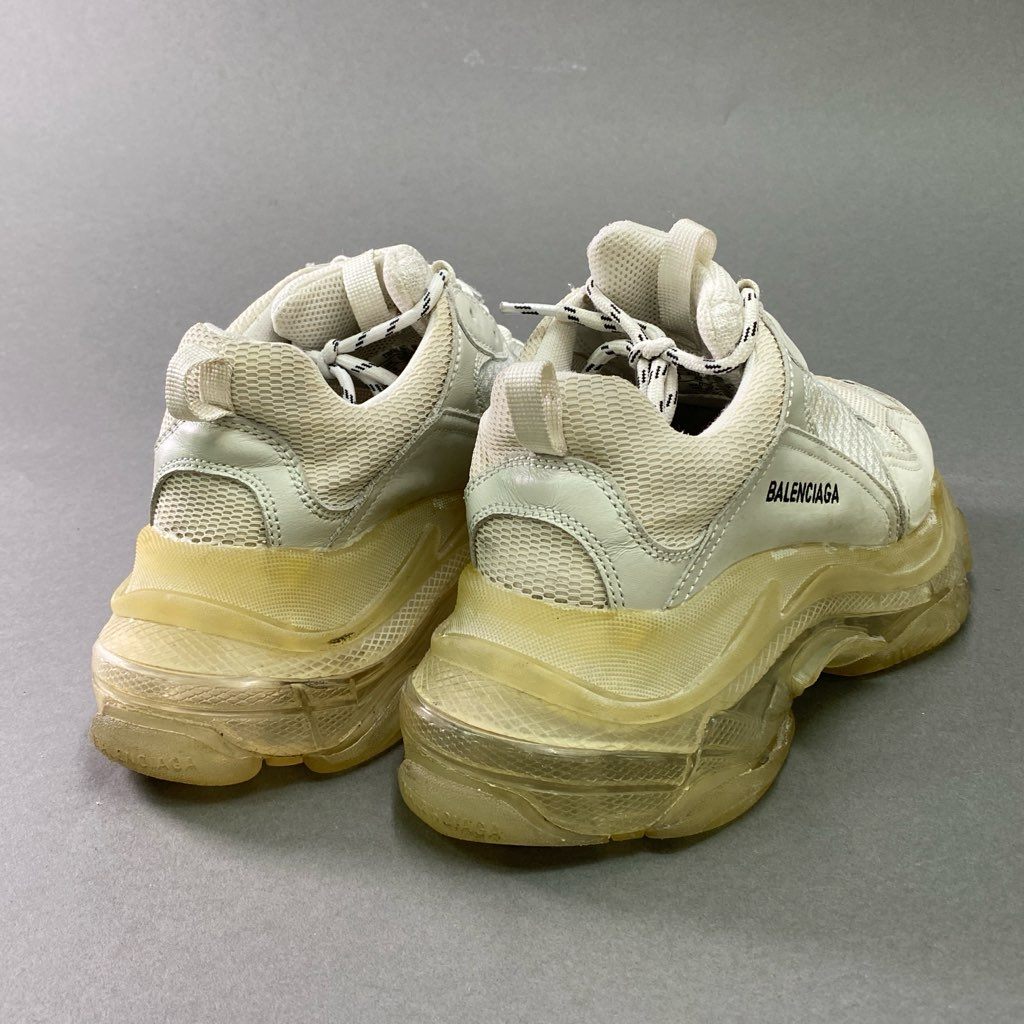 7e10 BALENCIAGA バレンシアガ TRIPLE S トリプルエス 厚底スニーカー 27.5cm ホワイト シューズ
