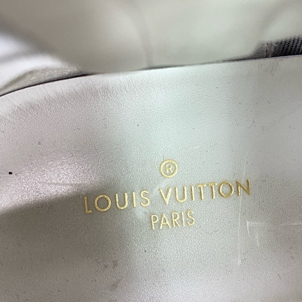 8e18 LOUIS VUITTON ルイヴィトン ステラーライン モノグラムジャイアント ハイカットスニーカー サイドジップシューズ サイズ37 ホワイト系 レディース イタリア製