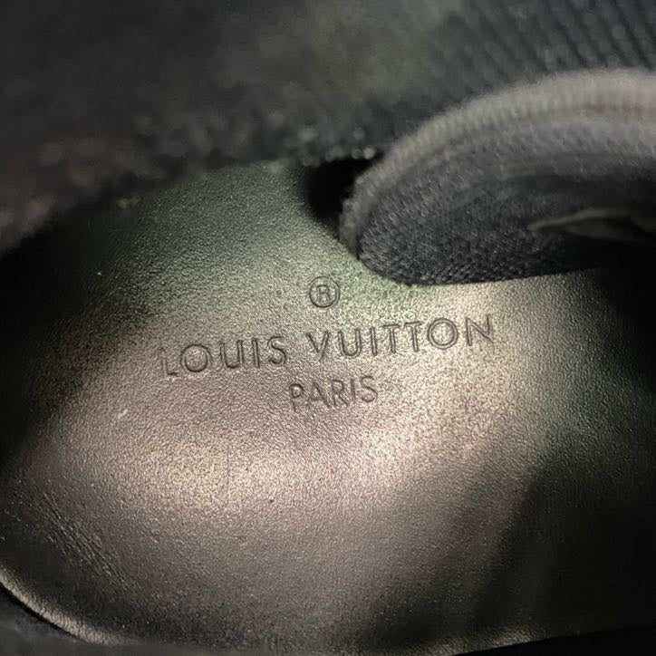 4f4 LOUIS VUITTON ルイヴィトン タトゥーライン LV ハイカットスニーカー 8 ブラック シューズ イタリア製