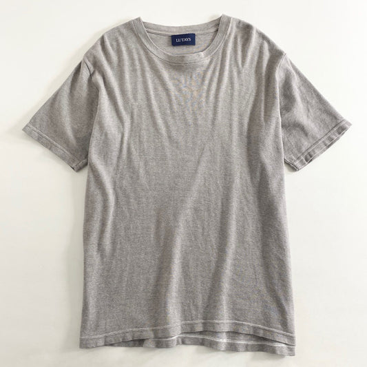50h10 フランス製 LUTAYS リュテス 半袖Tシャツ カットソー トップス サイズ50 グレー系 コットン100% メンズ 男性用