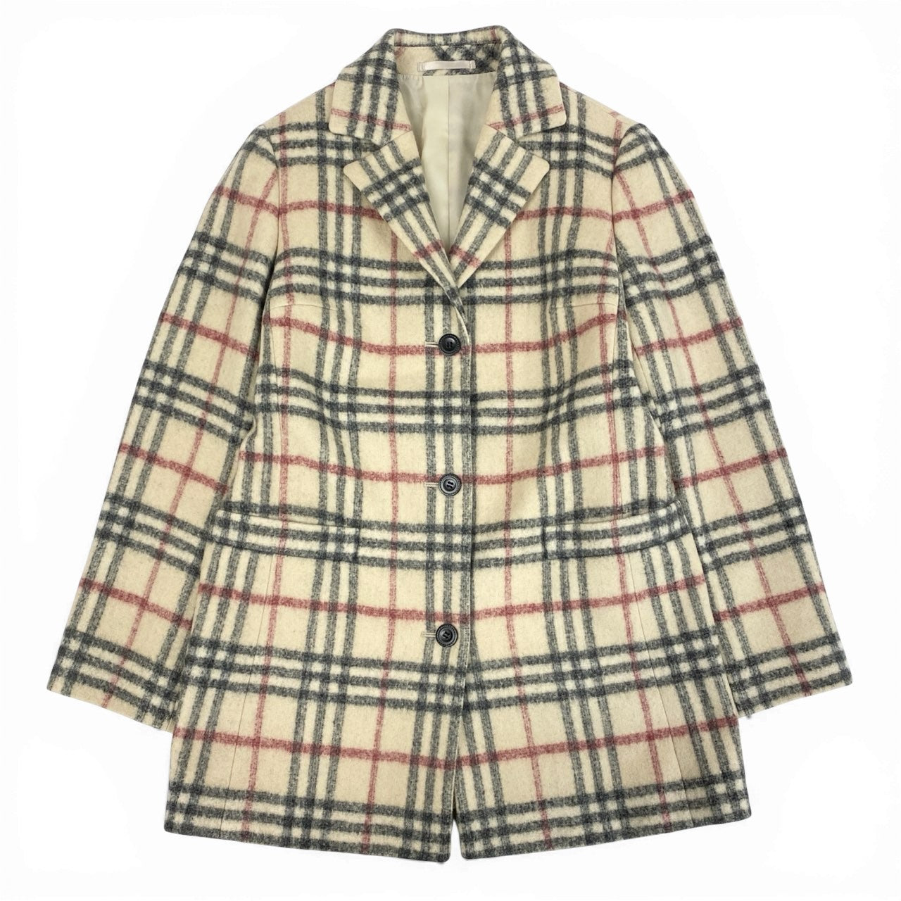 BURBERRY バーバリーロンドン ウールコート ノバチェック 42 Burberry バーバリーロンドン ウールコート ノバチェック 42 フード