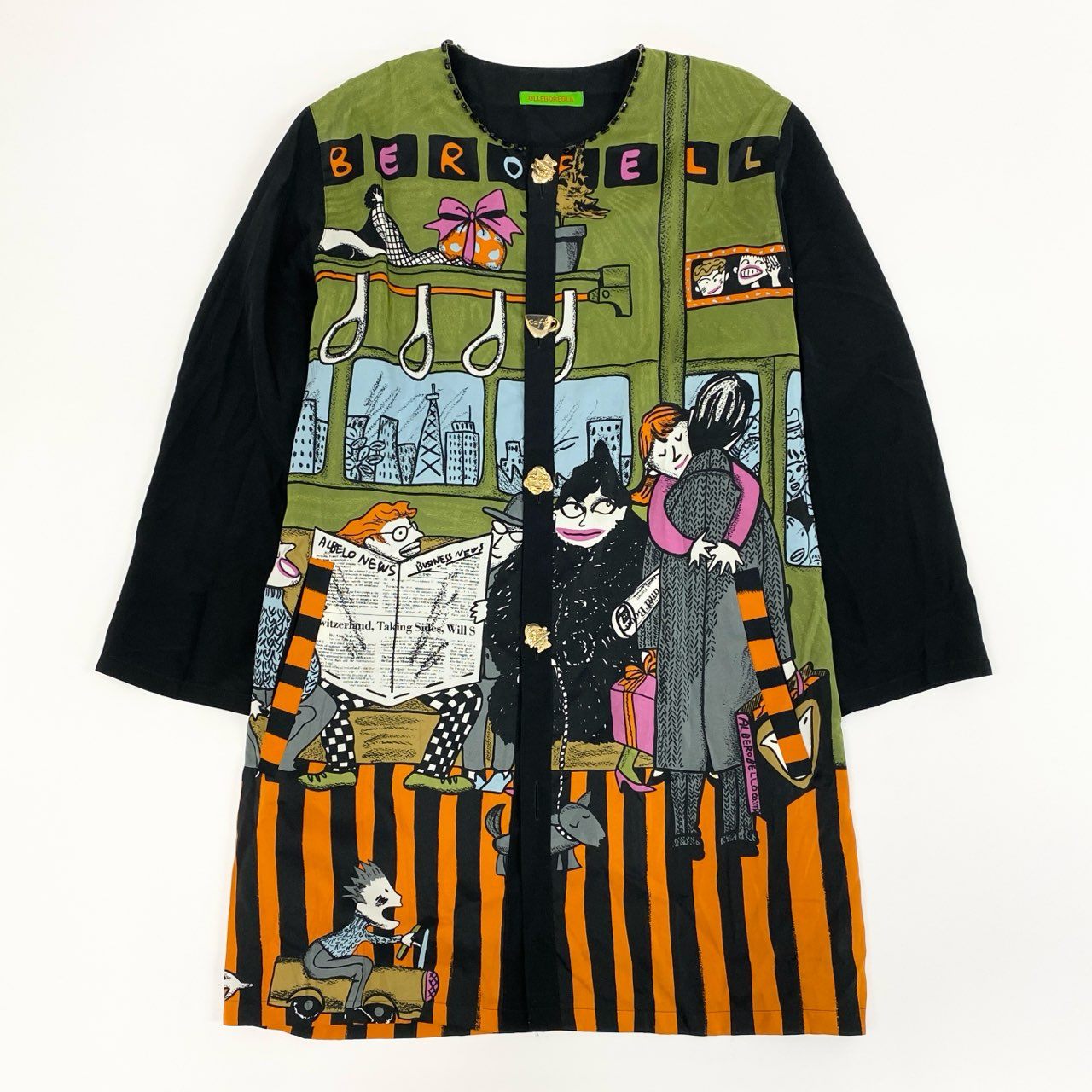 48e12 OLLEBOREBLA アルベロベロ オレボレブラ チュニックワンピース シャツワンピース トップス マルチカラー ポリエステル100% レディース