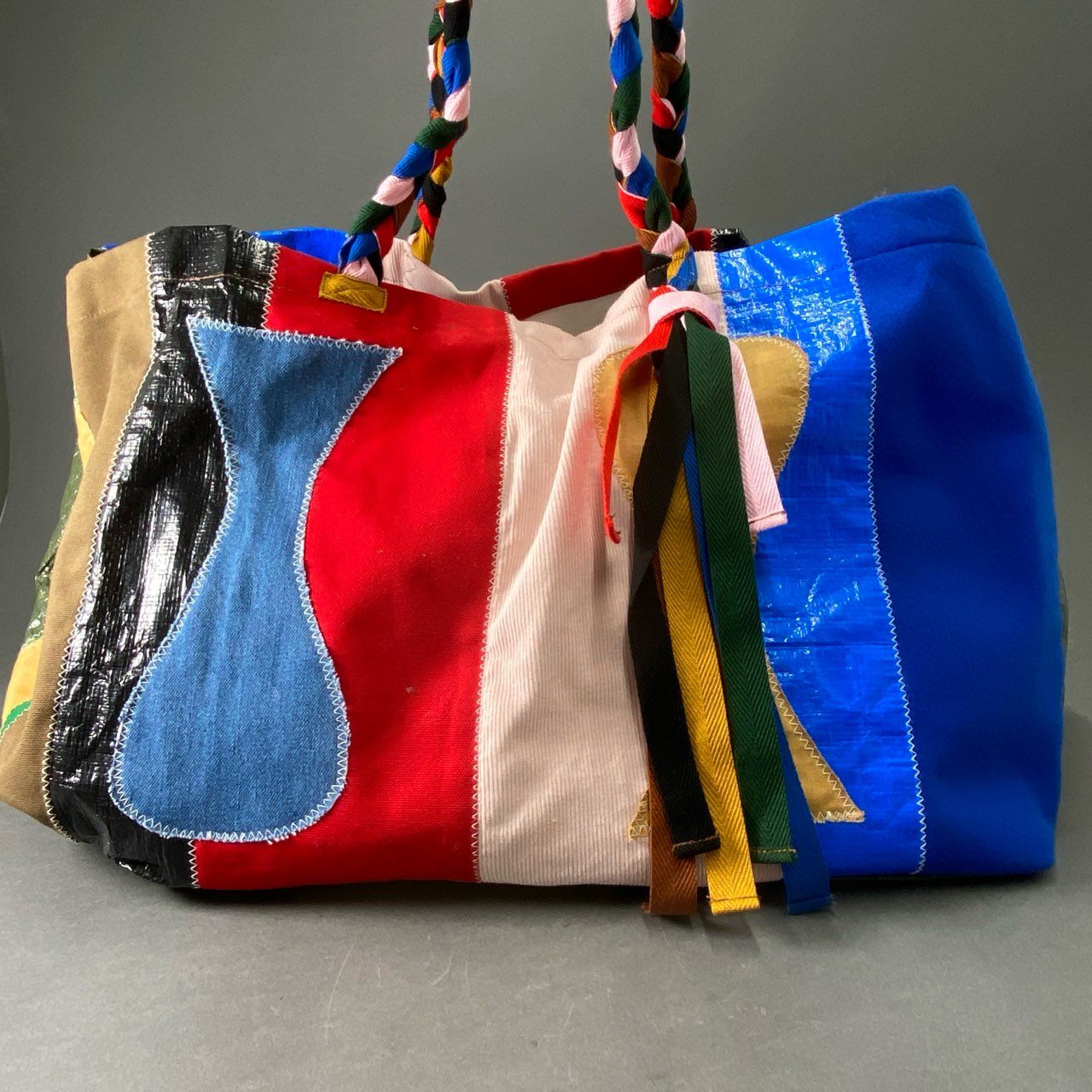 Ee4 KHOKI コッキ パッチワークトートバッグ IKE〇 bag ビッグシルエット 21aw-bg-01 K05 マルチカラー 日本製