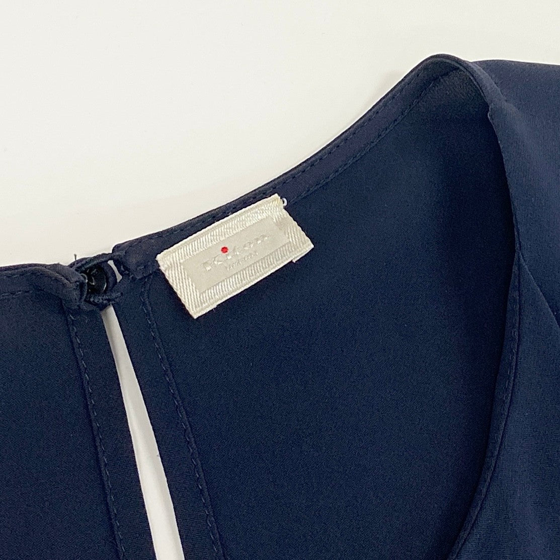 56h1 Kiton キトン ノースリーブワンピース ドレスワンピース シルクワンピース 薄手 春夏 レディース 女性用 D374078D2305 40 ネイビー シルク100%u02t
