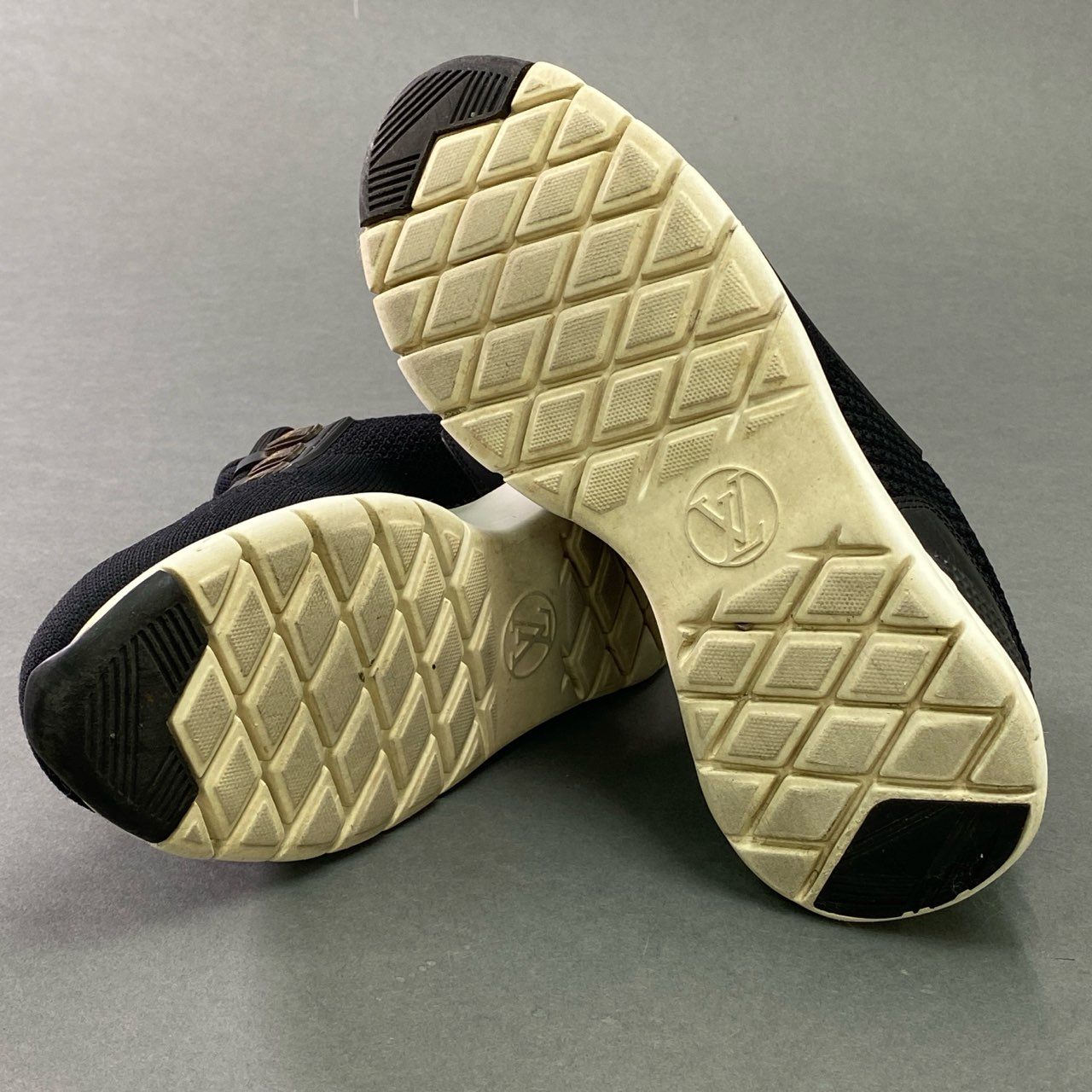 7c10 LOUIS VUITTON ルイヴィトン アフターゲーム モノグラム スニーカー 36 1/2 ブラック LV シューズ
