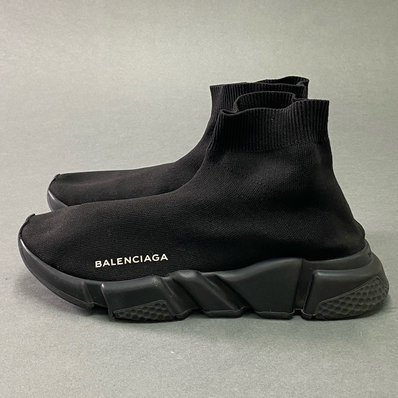 7c10 BALENCIAGA バレンシアガ スピードトレーナー ソックススニーカー 39 オールブラック シューズ イタリア製