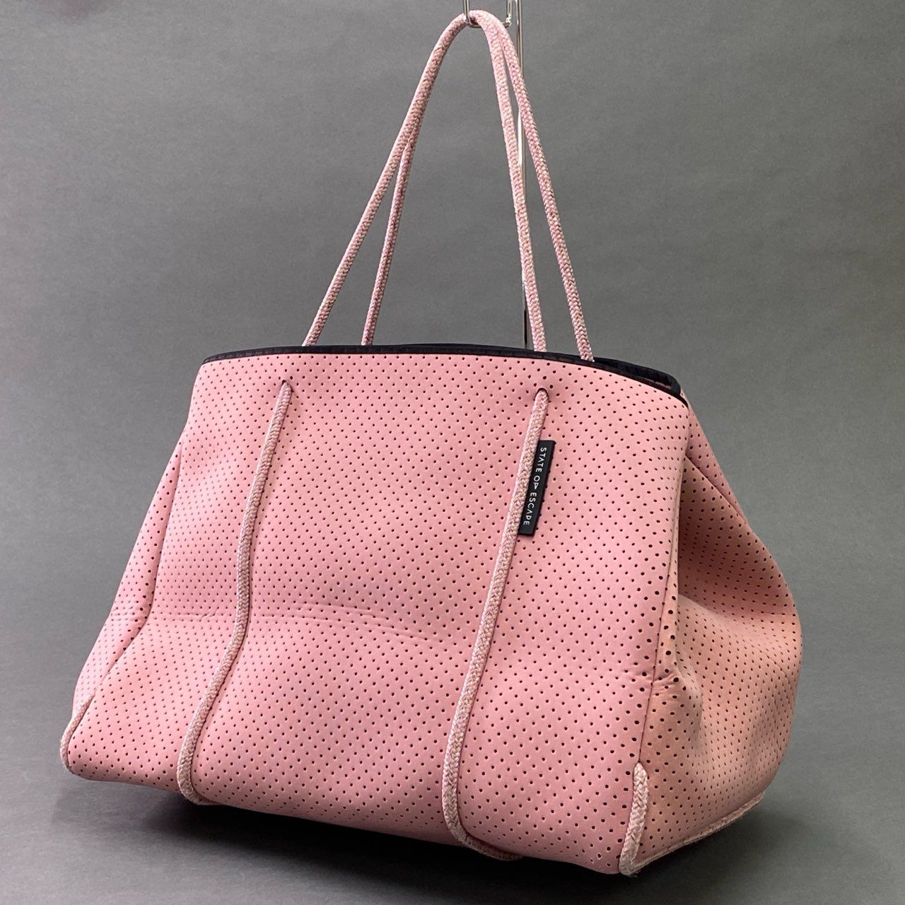 Fc6 《美品》 STATE OF ESDAPE ステイトオブエスケープ ポーチ付き トートバッグ ピンクミスト CARRYALL キャリーオール カバン