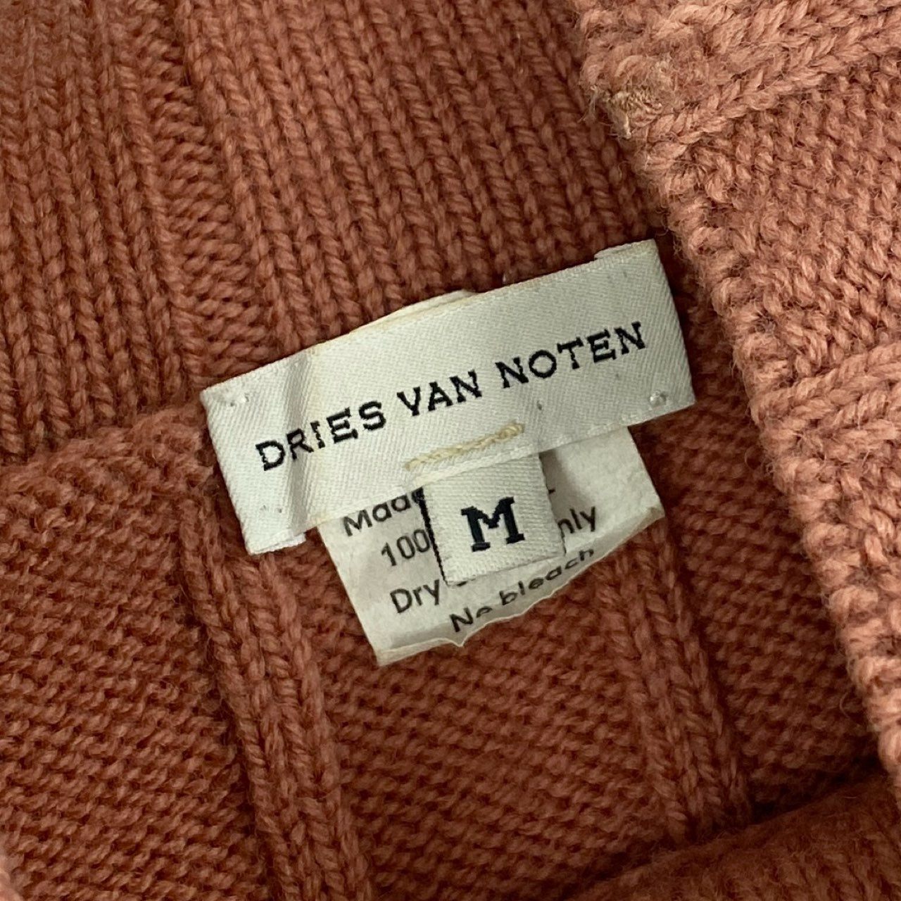 13h29 DRIES VAN NOTEN ドリスヴァンノッテン 長袖ニット ハイネックニット ロングスリーブ ボーダー 3351-6013 Mサイズ オレンジ系 マルチカラー レディース 女性用u02t