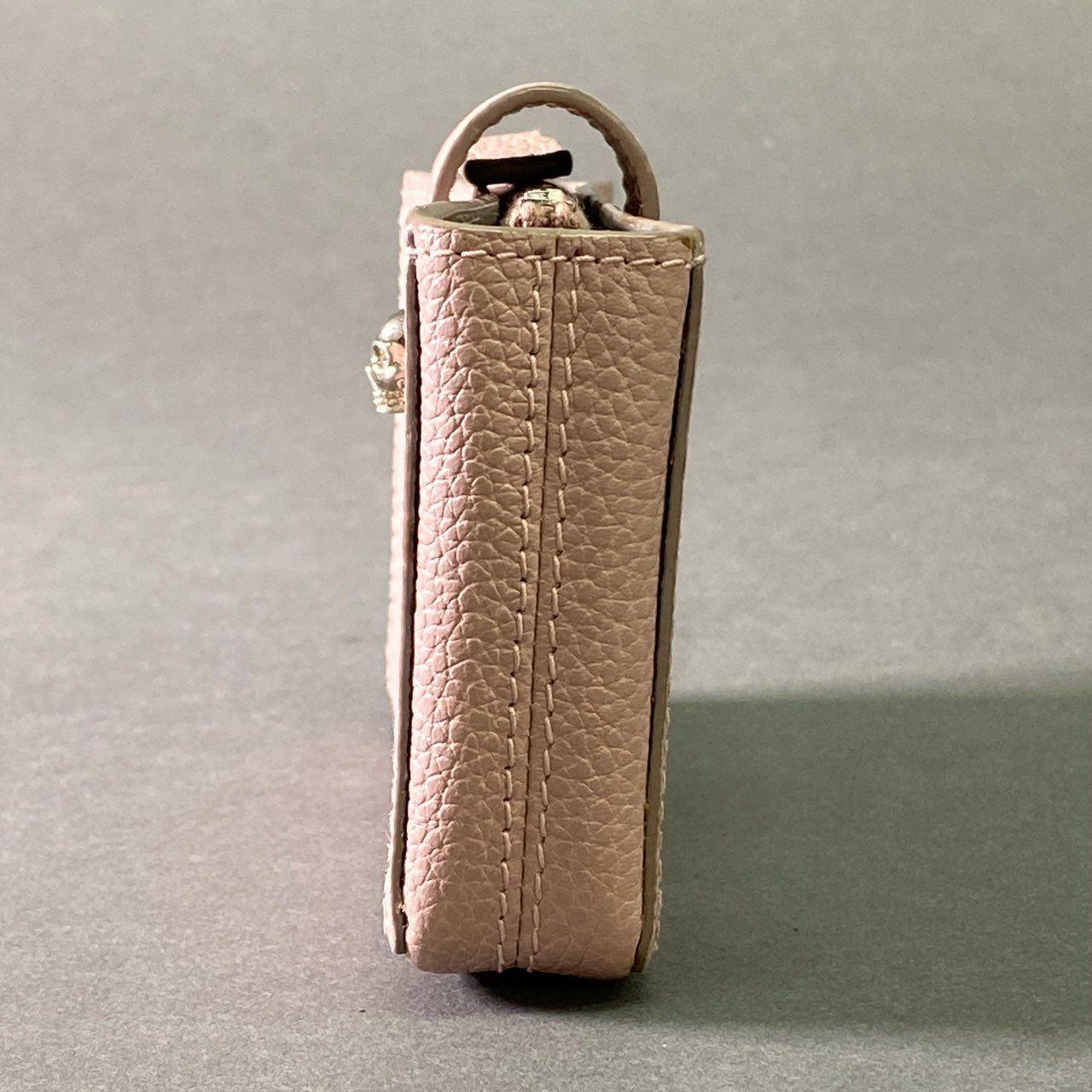 l12 Alexander McQueen アレキサンダー マックイーン スカルボタン コインカードケース ピンク レザー 財布 ウォレット イタリア製