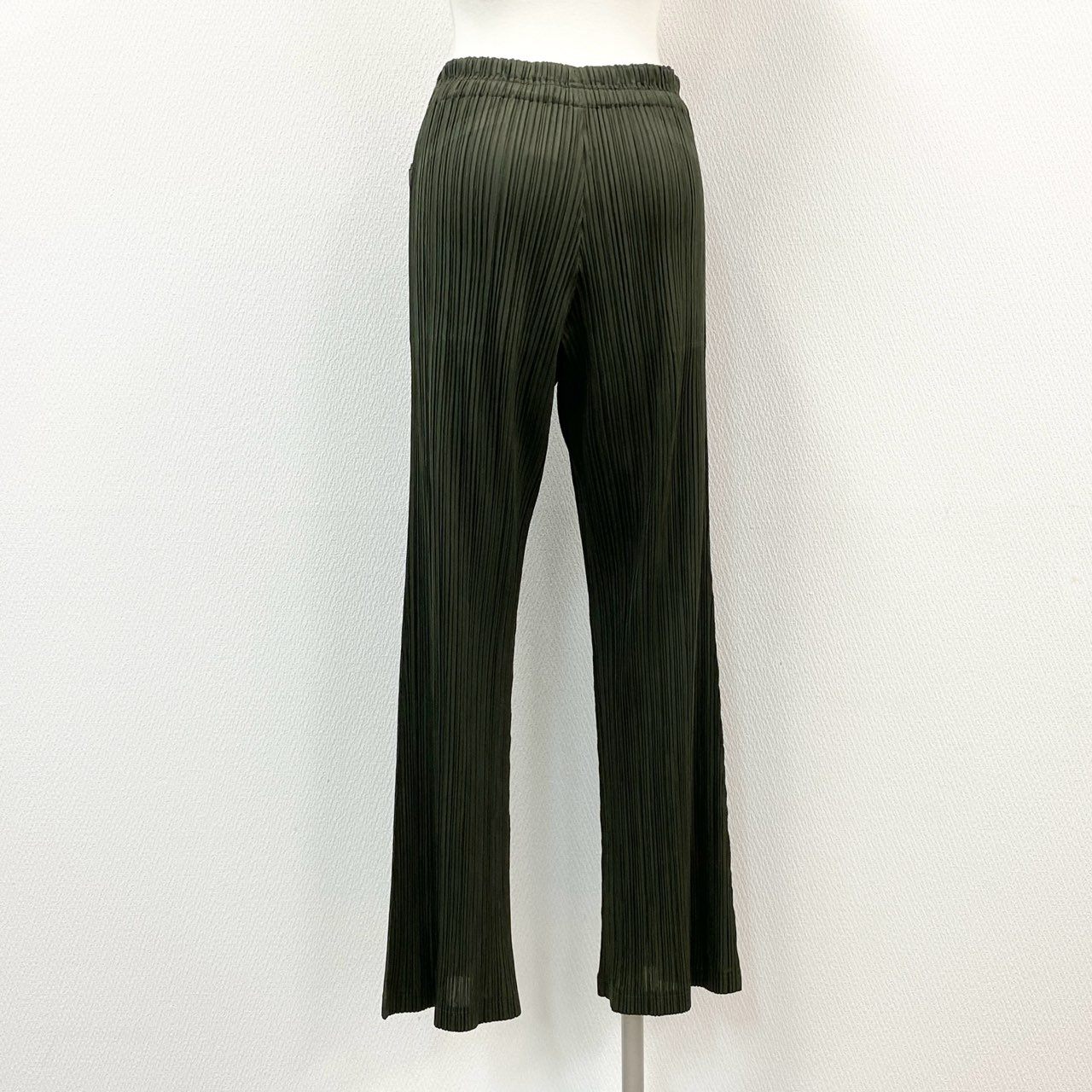 59e9 PLEATS PLEASE プリーツプリーズ プリーツパンツ ボトム サイズ4 PP83-JF414 カーキ レディース 女性用 イッセイミヤケ