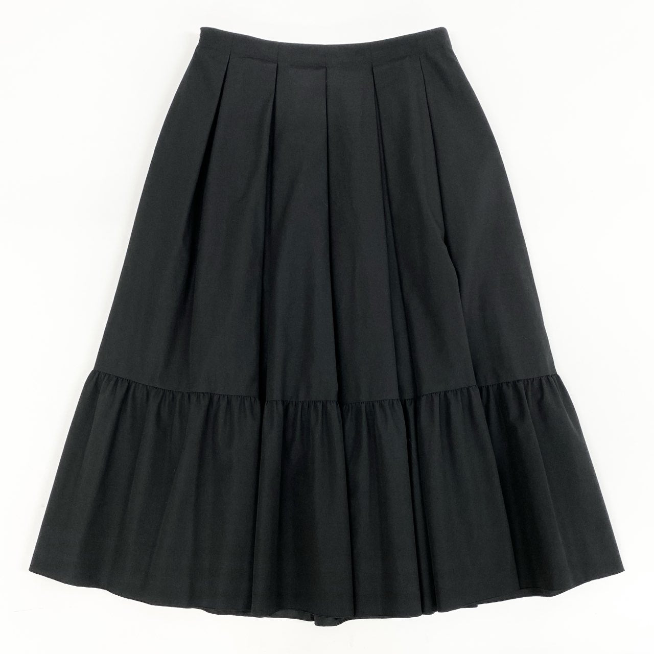 31i8 《美品》 FOXEY NEW YORK フォクシーニューヨーク Violette Skirt ヴァイオレットスカート フレアスカート膝下スカート 42840 38 ブラック レディース 22年k02i