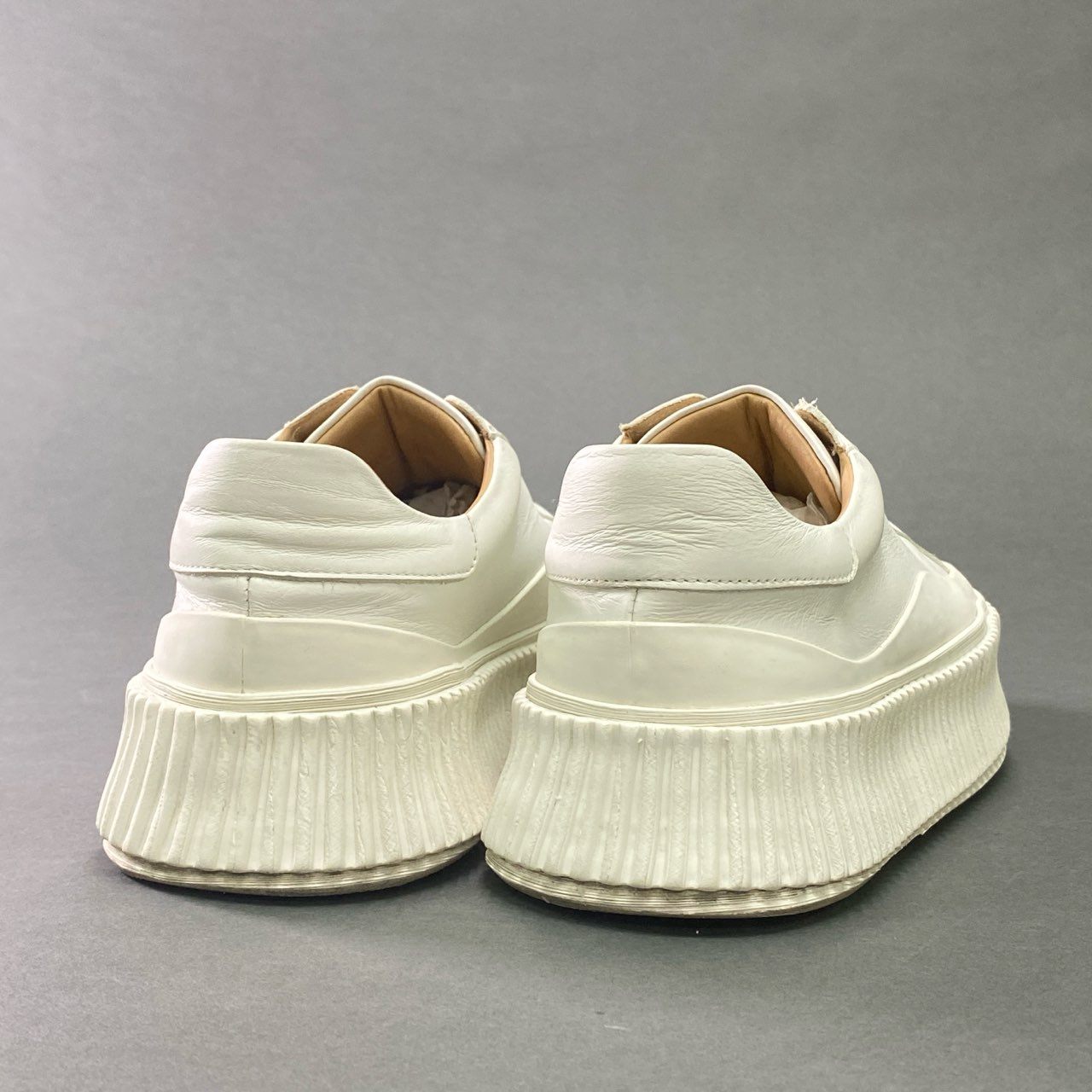 8c6 JIL SANDER ジルサンダー VULCANIZED Sneakers 厚底スニーカー シューズ 37 ホワイト レザー