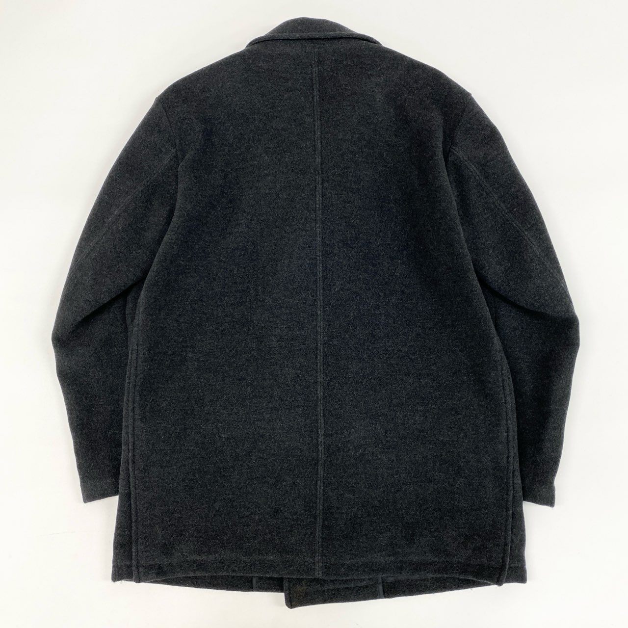 32i9 GIORGIO ARMANI ジョルジオアルマーニ BORGONUOVO 21 90’s old ダブルフェイス セミロングコート イタリア製 メンズ 男性用 2501573 46 ダークグレーu02t