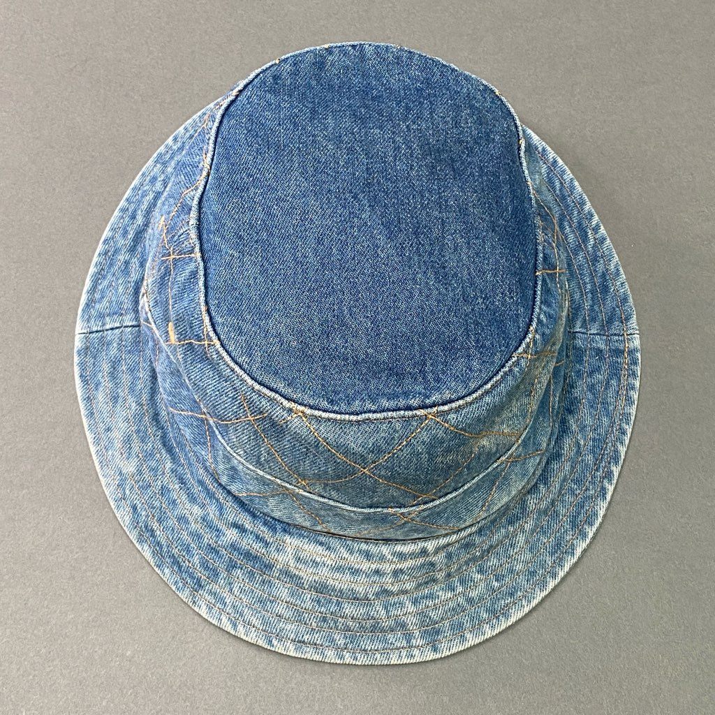 8d5 Supreme シュプリーム Diamond Stitch Crusher Hat バケットハット クラッシャーハット ブランドロゴ コットン100% M/L ブルー コットン100%