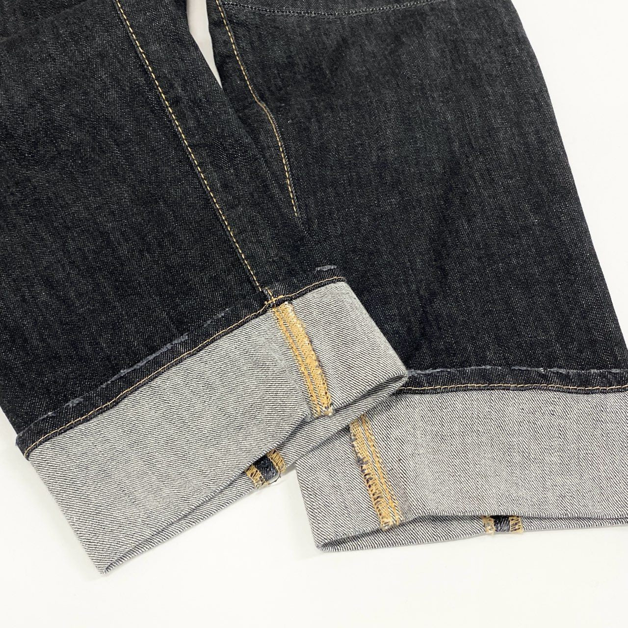 66g8 DSQUARED2 ディースクエアード デニムパンツ ジーンズ ボタンフライ ロールアップ イタリア製 メンズ 男性用 44 ブラック