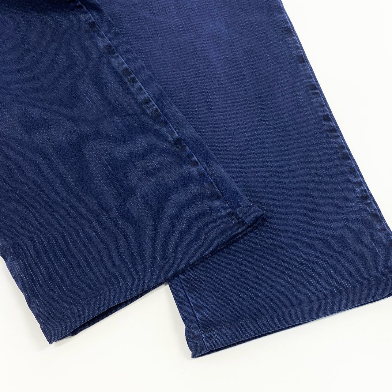 21f17 《未使用保管品》タグ付 ETRO エトロ イタリア製 デニムパンツ ジーンズ ボトムス 革パッチ ポケット刺繍 14776 34 ブルー コットン