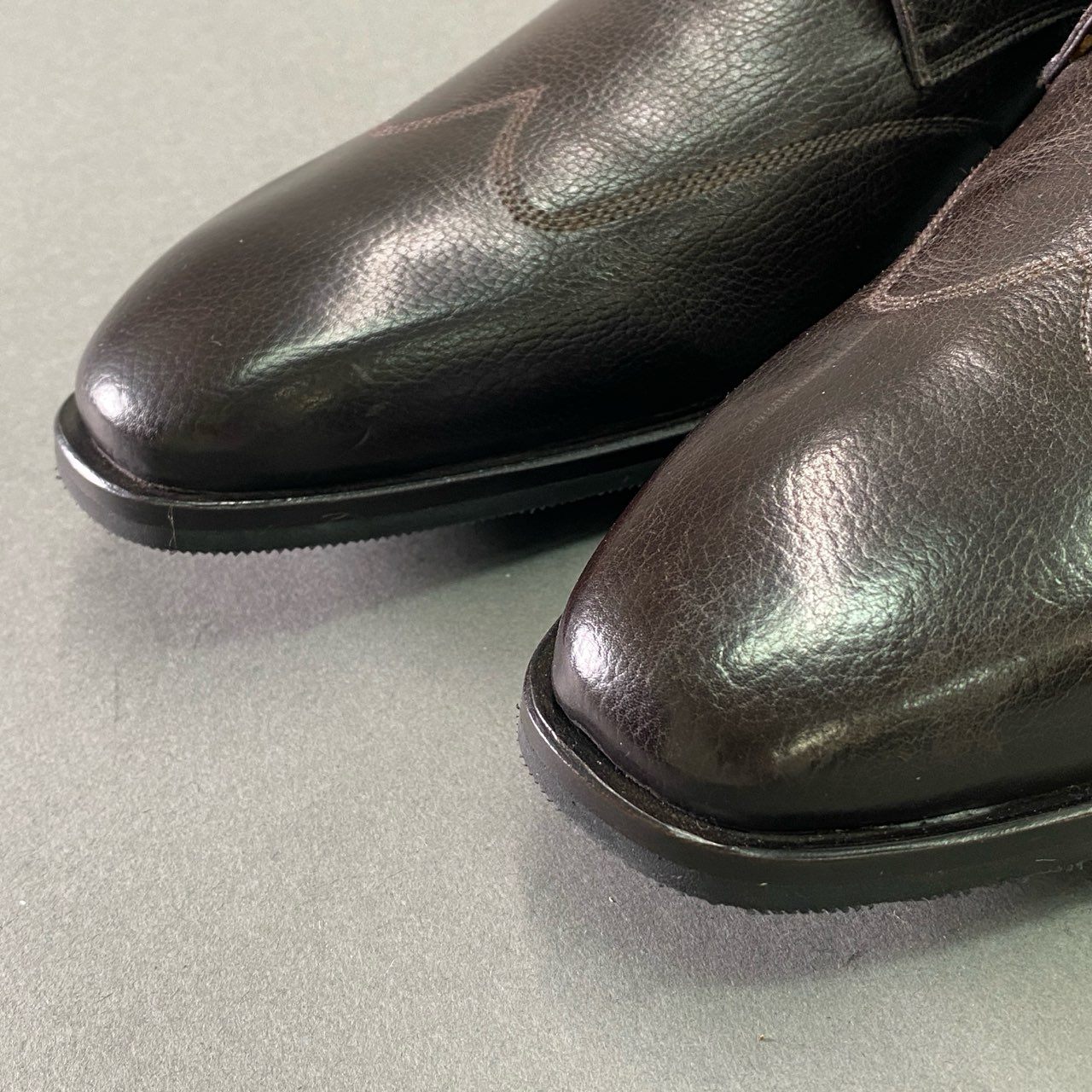 3f10 【美品】イタリア製 GIORGIO ARMANI ジョルジオアルマーニ ドレスシューズ 革靴 サイズ43 ブラウン レザー メンズ 紳士靴 レザーシューズ ドレス フォーマル