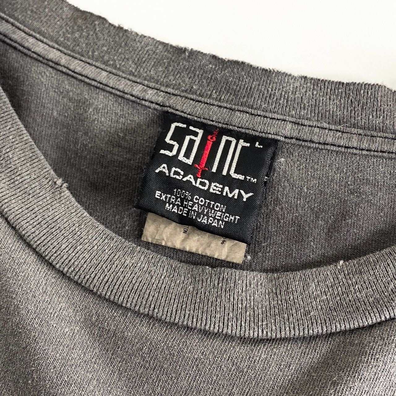 57e11 SAINT MICHAEL セントマイケル シャーマーアカデミー SA SS TEE SAINT ROOM ショートスリーブTシャツ カットソー 半袖 ヴィンテージ加工 SM-A22-0000-056 Lサイズ ブラック コットン