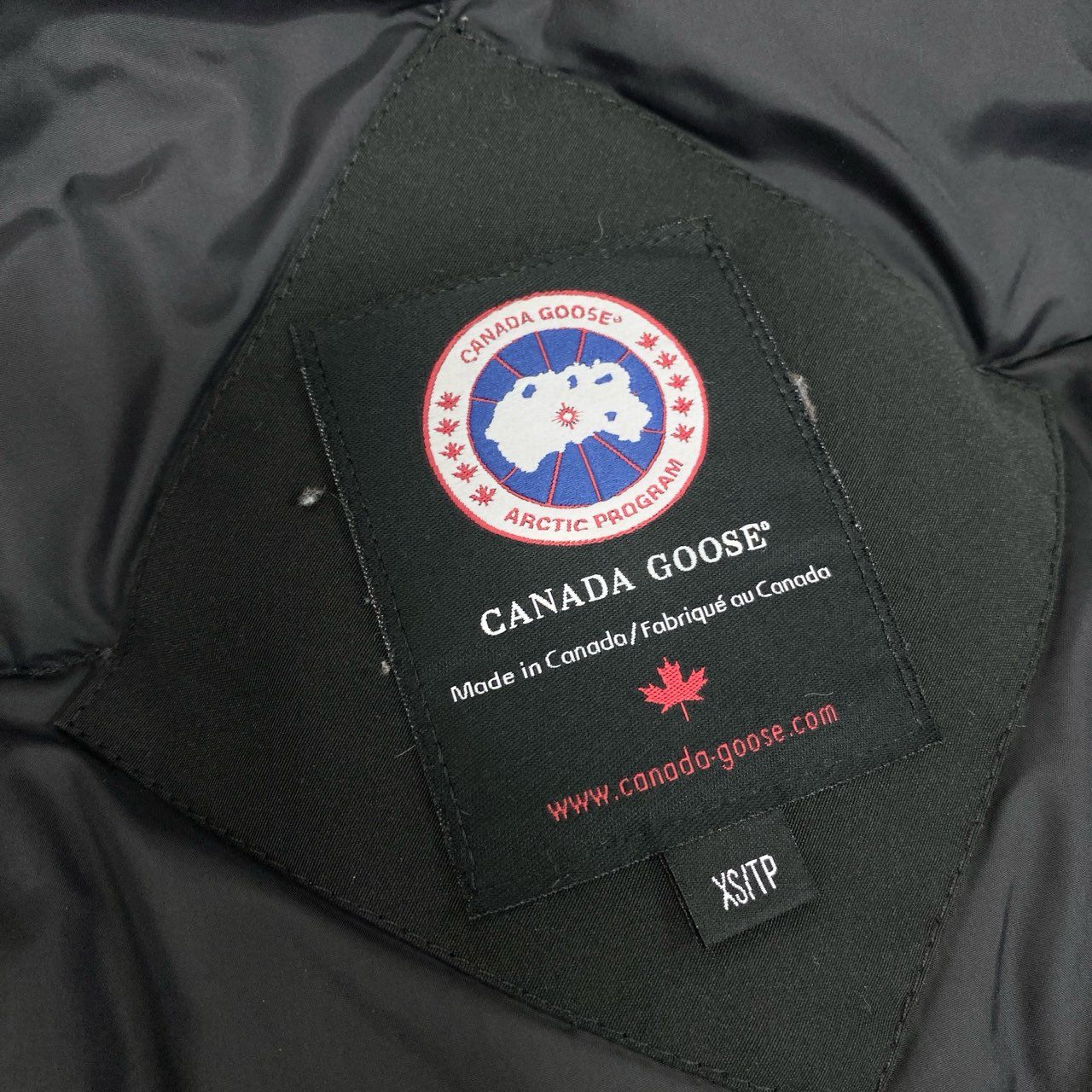 63j9 CANADA GOOSE カナダグース JASPER ジャスパー ダウンジャケット 3438JM XS ブラック コヨーテファー カナダ製 紳士服t18r