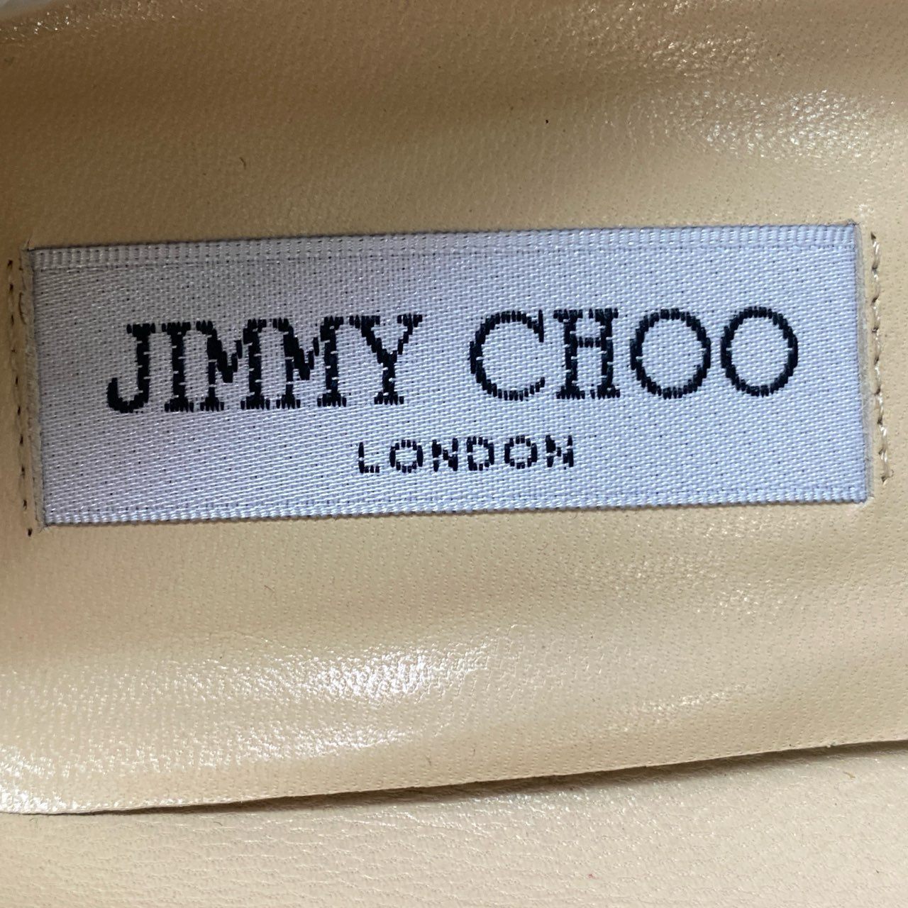 5c18 イタリア製 JIMMY CHOO ジミーチュウ クロコ型押し ハイヒール パンプス ピンヒール シューズ 37 ベージュ系
