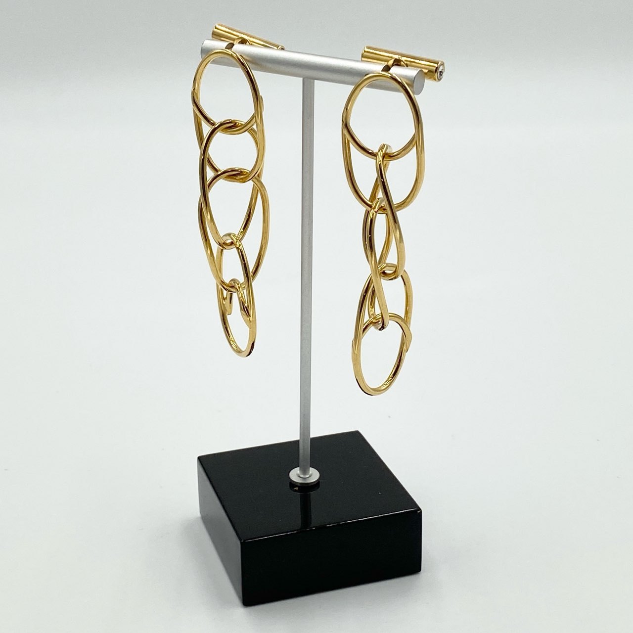 h21《美品》 MARNI マルニ 4連 ゴールドチェーンピアス イタリア製 GOLD イヤリング アクセサリー パーティt18r
