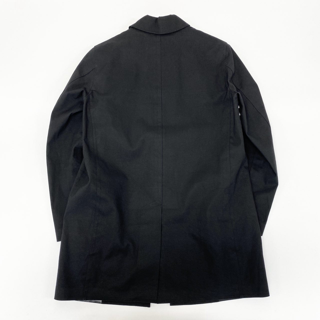 33k19 【スコットランド製】MACKINTOSH マッキントッシュ ライナー着脱可 ゴム引きコート ステンカラーコート サイズ38 ブラック スミクロ メンズ 男性用 アウター コート