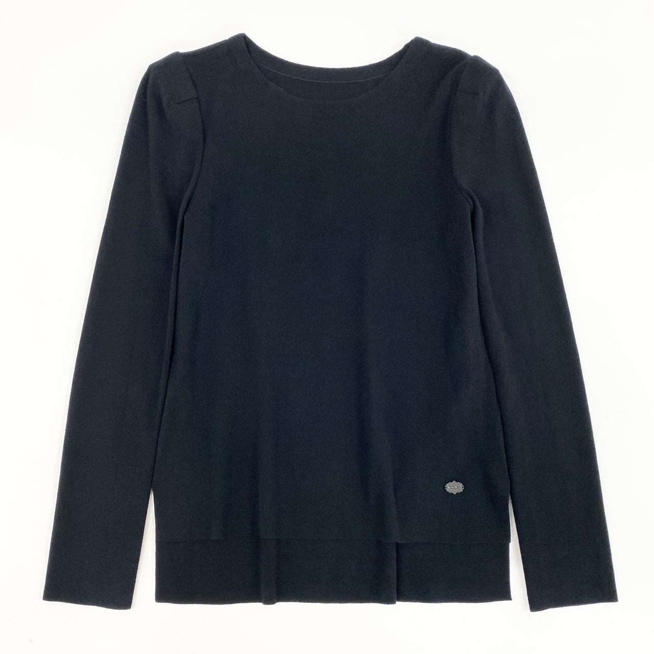 36d7 《新品タグ付き》 FOXEY NEW YORK フォクシーニューヨーク スリムセーター ニット カットソー トップス 33509 サイズ38 ブラック レディース 日本製