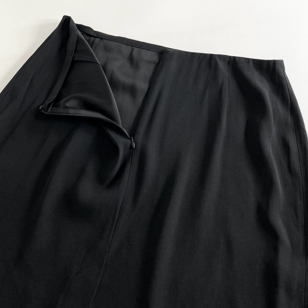 4j17 《タグ付き》定価¥59,400 JIL SANDER NAVY ジルサンダー ネイビー WOVEN SKIRT ウーブンスカート 42 ブラック イタリア製
