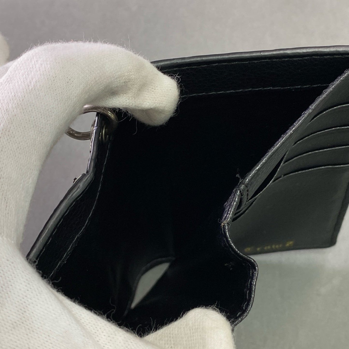 e5 Crowz クローズ カイマンレザー ショートウォレット グレー 財布 大容量 箱付き メンズ 男性用 財布 ウォレット