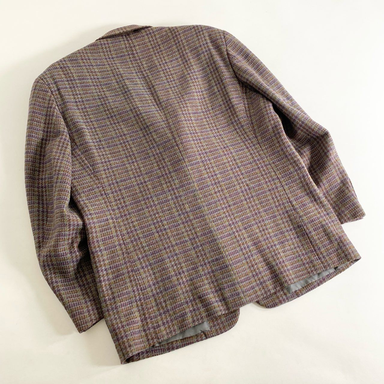 59i27 Christian Dior クリスチャン ディオール Vintage ヴィンテージ ツイードテーラードジャケット M パープル系 ブレザー レトロ