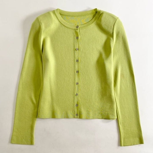 9i4 定価¥63,800 FOXEY フォクシー EVERYDAY CARDIGAN エブリデイ カーディガン 38 ウグイス ショート丈 日本製