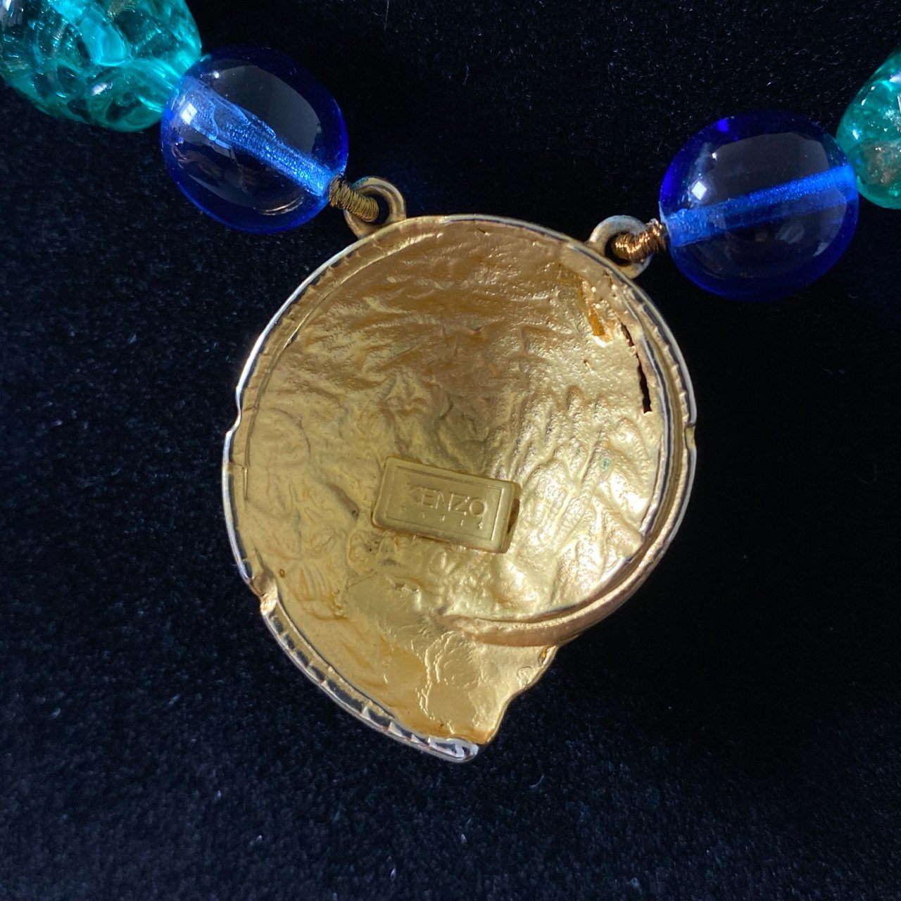 g19-2 KENZO ケンゾー ヴィンテージ ネックレス ゴールド パールビーズ レトロ Vintage アクセサリー