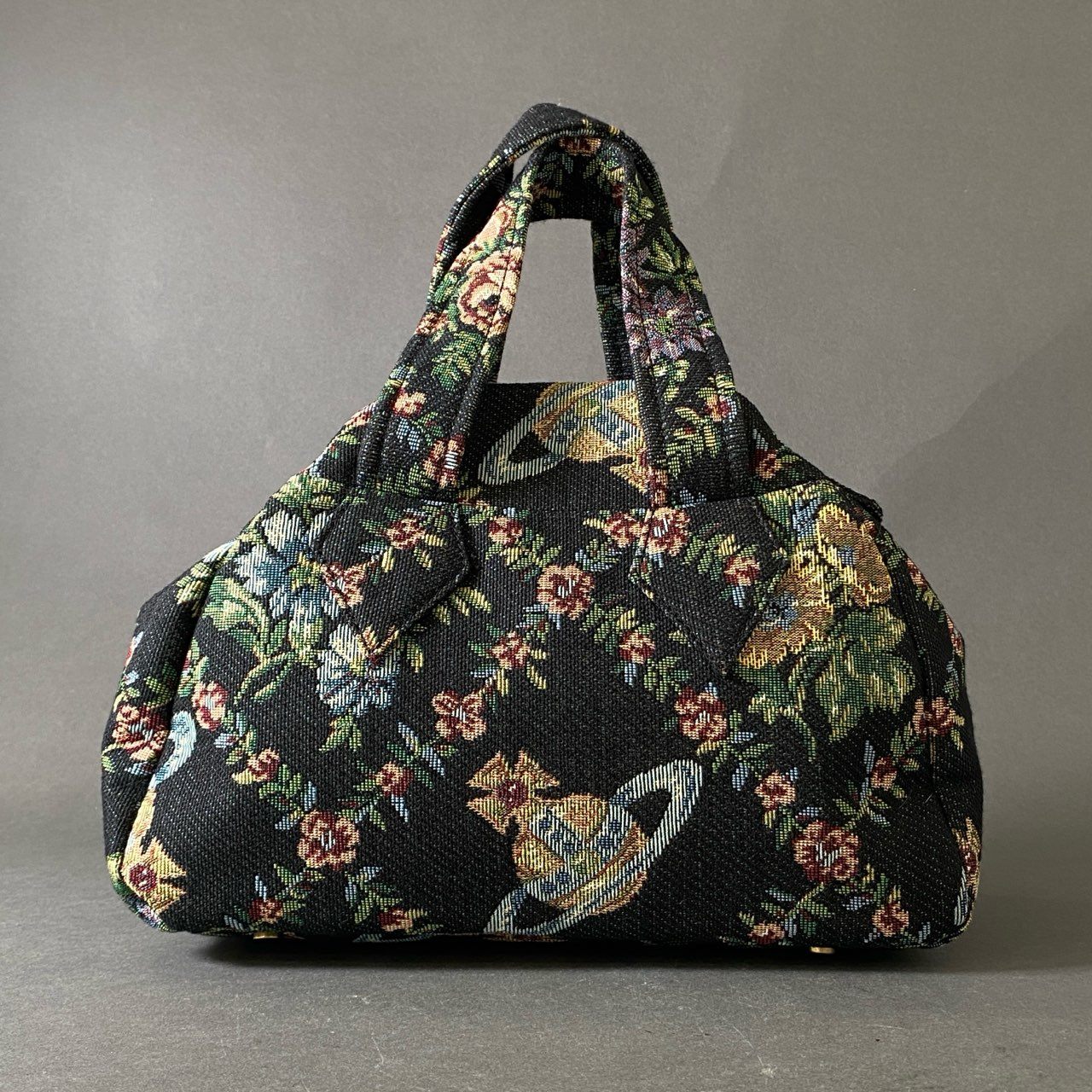 Ag17 《美品》 定価¥121,000 Vivienne Westwood ヴィヴィアンウエストウッド 2023AW ARCHIVE YASMINE MEDIUM HANDBAG アーカイブ トレリス タペストリー ハンドバッグ