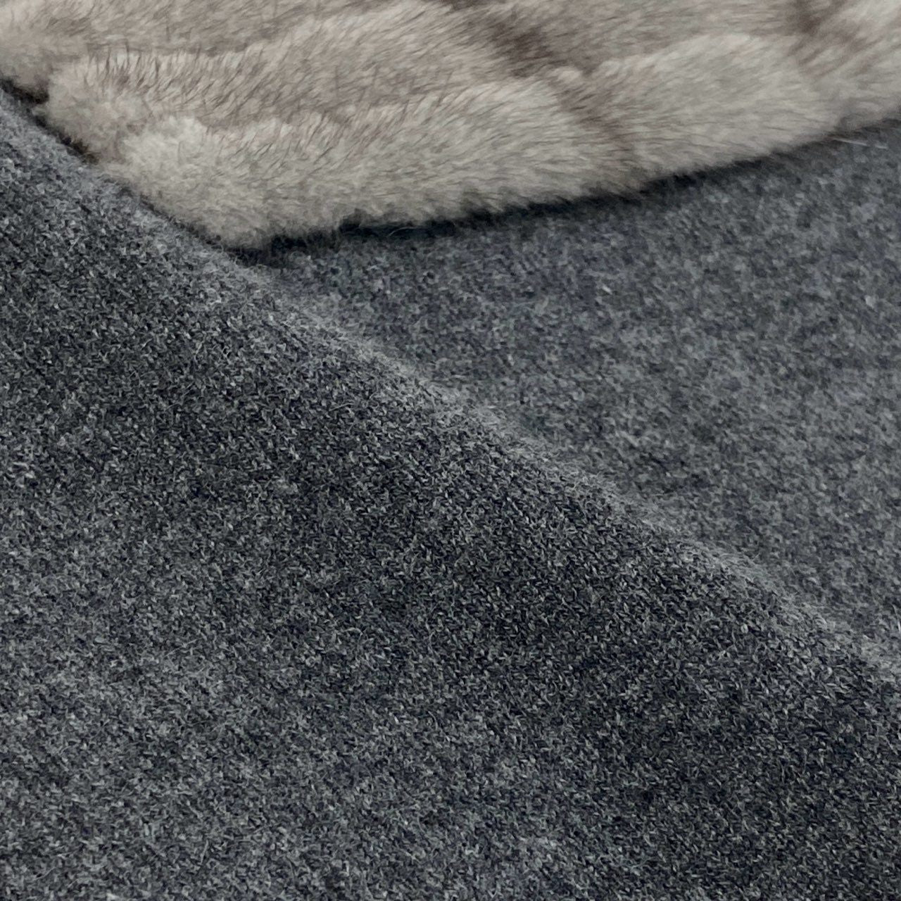 58f20 【新品】定価66万円 GRES PARIS グレ パリ ブルーアイリスミンク ダブルフェイス カシミヤ100% ニットベストコート カシミヤコート サイズL レディース 婦人服 ニットベスト アウター