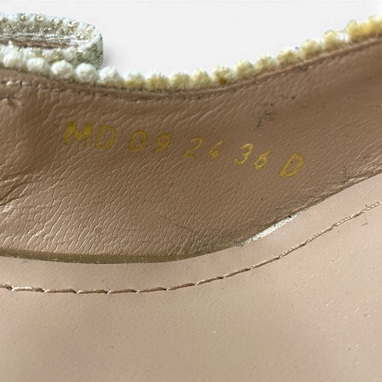 2d27 Christian Dior クリスチャンディオール J`Adior ジャディオール スリングバックパンプス ヒールパンプス サイズ36 ホワイト ゴールド レディース 女性靴k02i