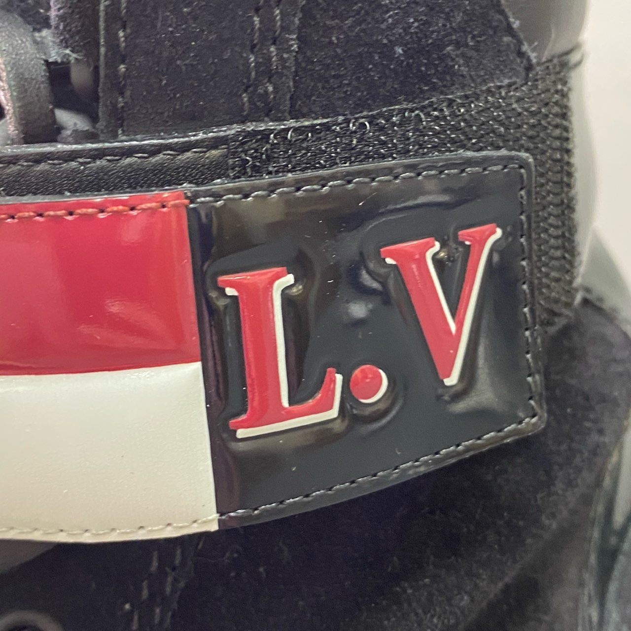 1f27 《美品》 LOUIS VUITTON ルイヴィトン ローリエートライン LVベルト レースアップブーツ 39 ブラック レザー シューズ