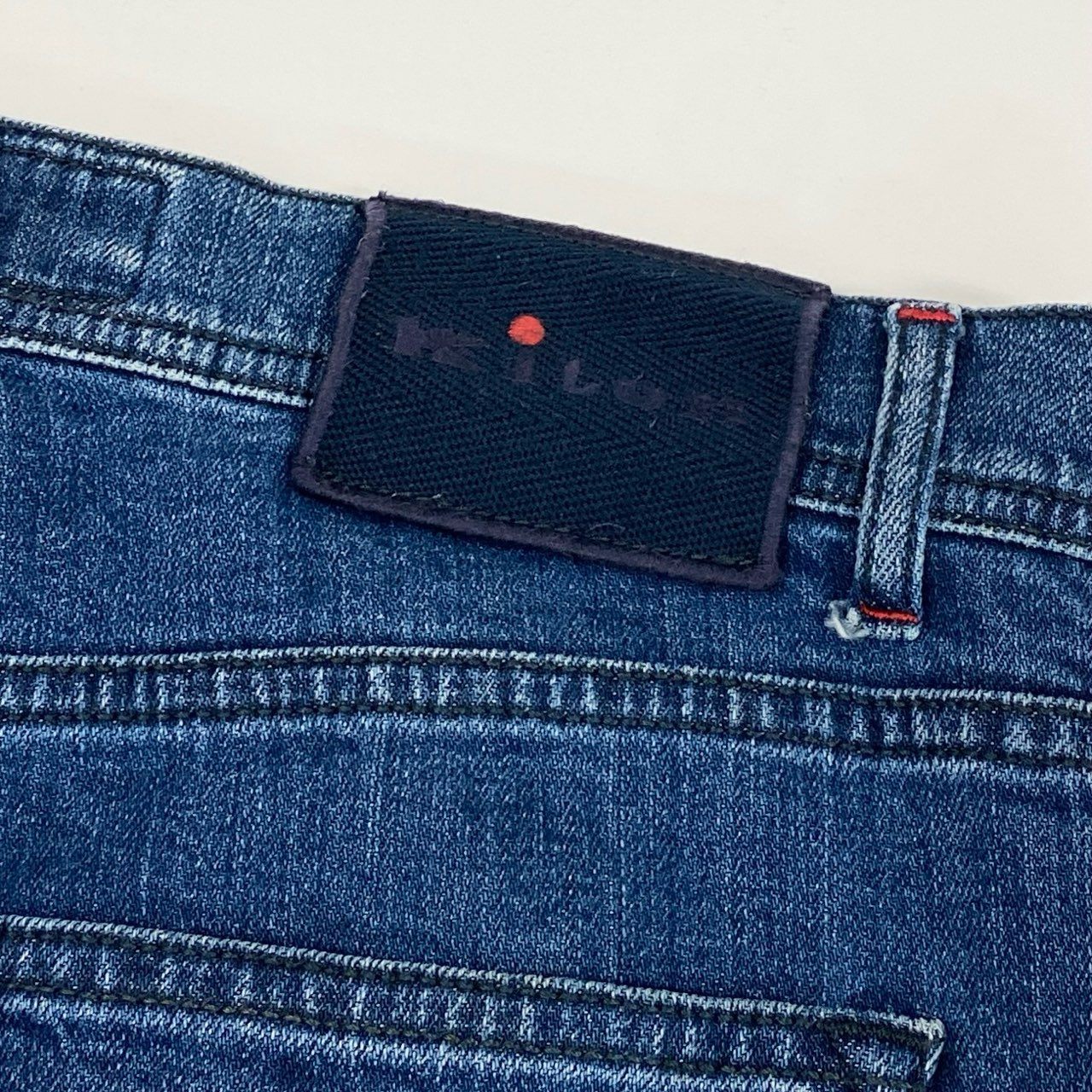 25f14 Kiton NAPOLI キートン キトン デニムパンツ ジーパン 5ポケットパンツ ボトムス サイズ32 インディゴブルー コットンポリウレタン メンズ イタリア製