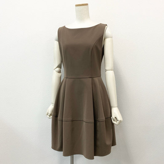 69k20 FOXEY NEW YORK フォクシー ニューヨーク Baron Dress バロンドレス ワンピース 32796 40 ブラウン ストレッチ 伸縮性○ 日本製