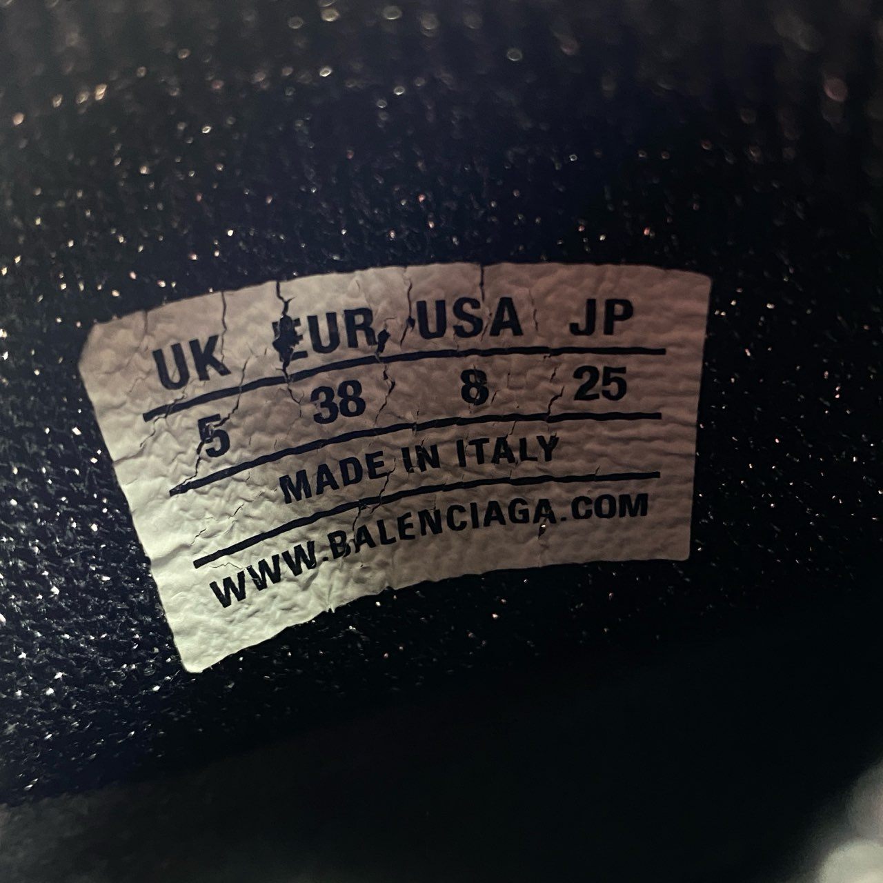 3l20 BALENCIAGA バレンシアガ SPEED TRAINER スピードトレーナー 25cm ブラック シルバー ラメ ソックススニーカー シューズ イタリア製