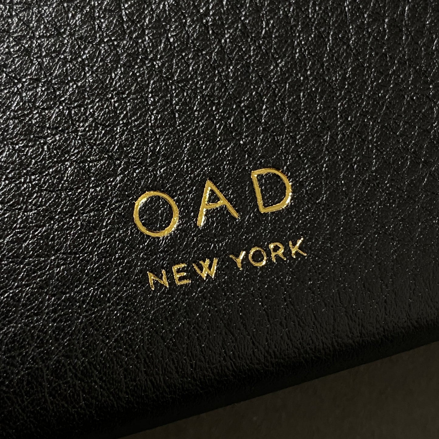 f28-8 《未使用保管品》 OAD NEW YORK オーエーディー ニューヨーク Leather Mini Wallet レザーミニウォレット ブラック レザー 三つ折り財布