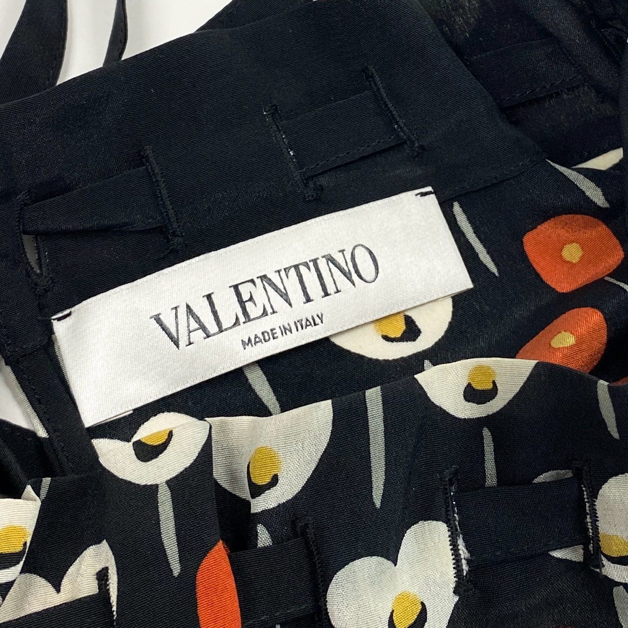 13f7 《美品》 VALENTINO ヴァレンティノ 長袖シャツ ブラウス トップス 花柄 テロテロ生地 サイズ40 マルチカラー シルク100% レディース