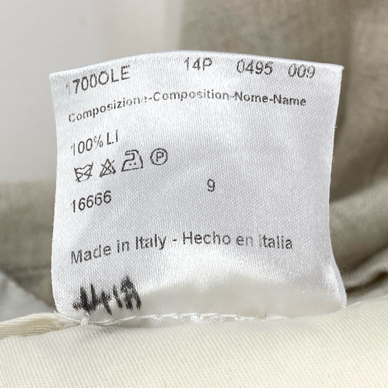 19g28 Brioni ブリオーニ MOENA スラックスパンツ ボトムス トラウザーパンツ イタリア製 48 ベージュ リネン メンズ