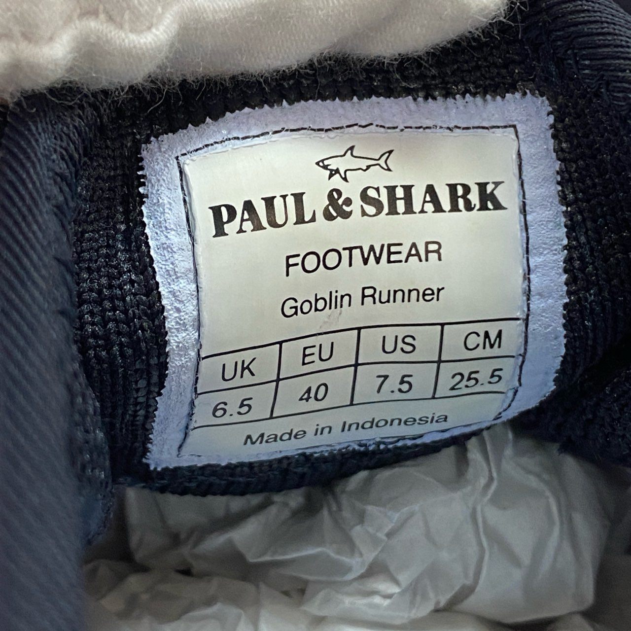 7j28 《未使用品》定価¥47,300 PAUL&SHARK ポールアンドシャーク Goblin Runner ゴブリンランナー ランニングシューズ スニーカー 23418004 25.5cm ネイビー トレーニング 速乾性◎ ストレッチ性◎