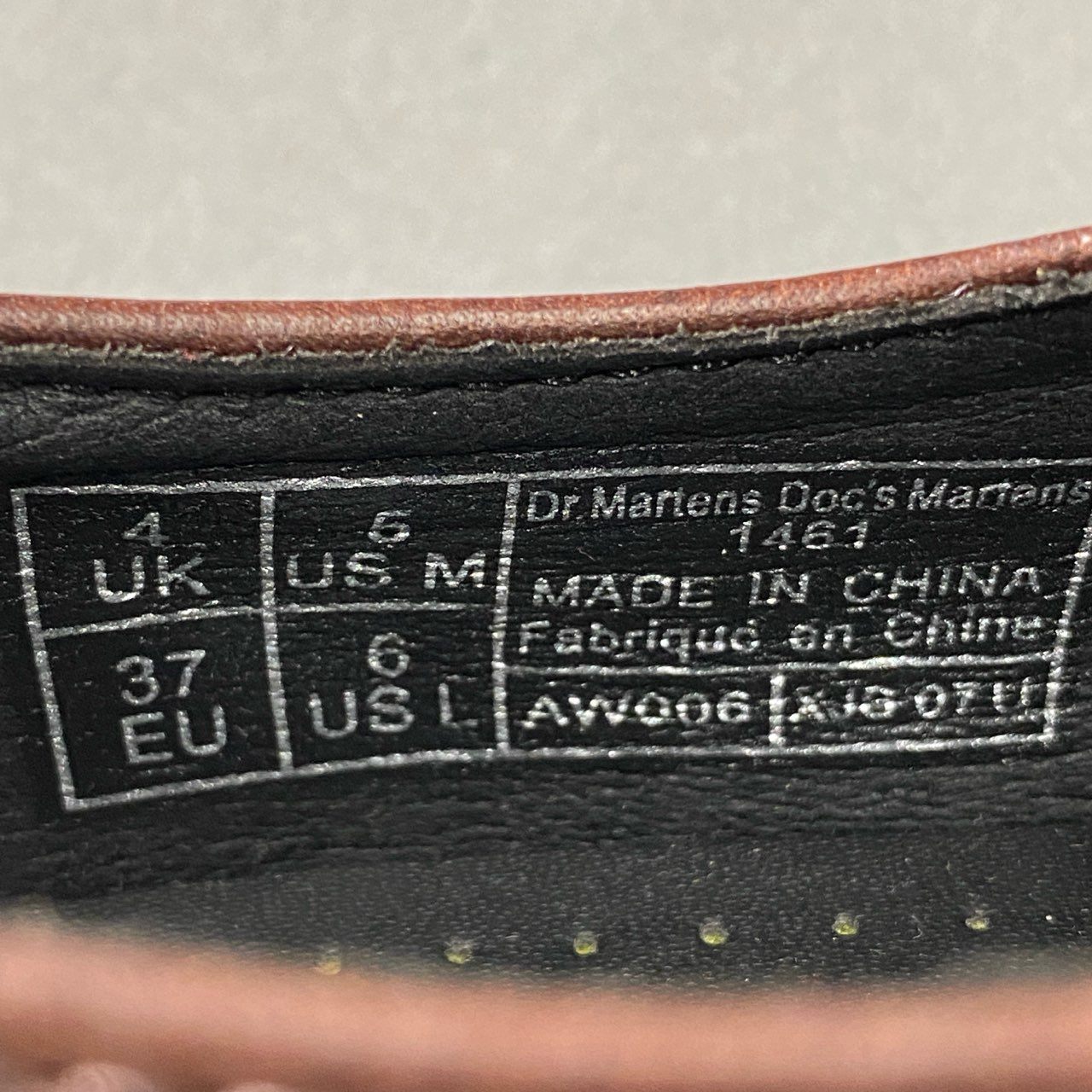 3h2 《美品》 Dr.Martens ドクターマーチン 1461 3ホールシューズ ショートブーツ (メンズUS5,レディースUS6) ブラウン レザー ユニセックス