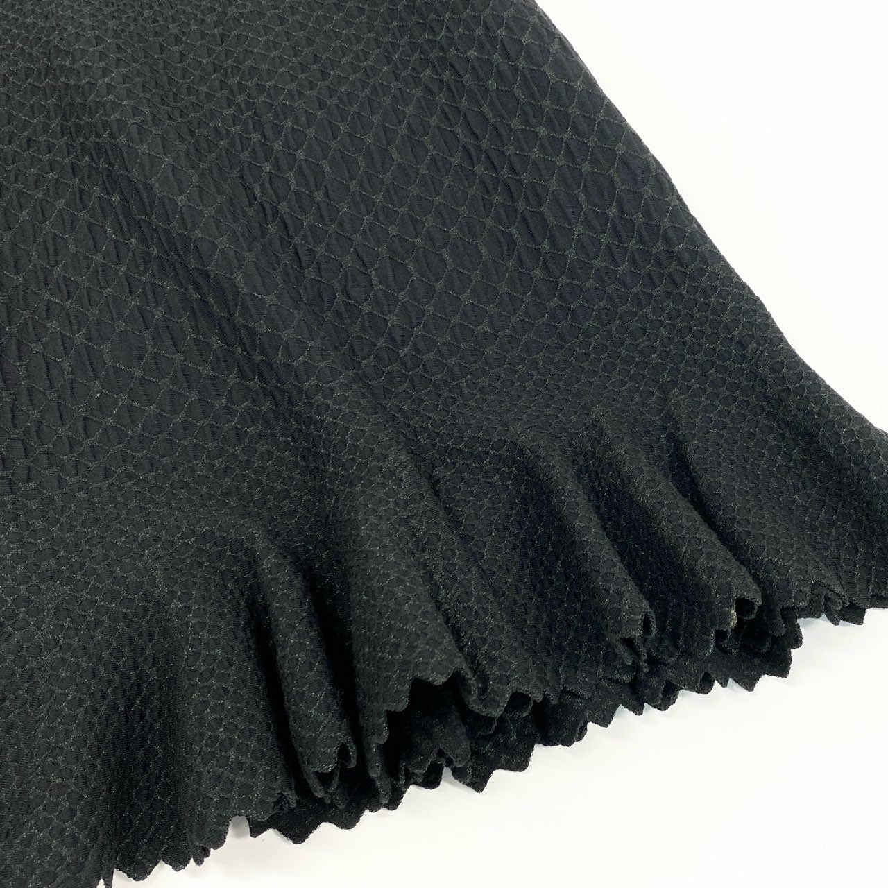 35d7 イタリア製 ALAIA アライア ニットワンピース 裾フレア マーメイドワンピース サイズ38 ブラック グリーン レディース