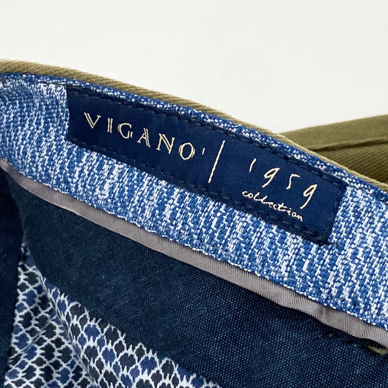 80d4 quarantotto クアラントット VIGANO ヴィガーノ ストレッチ カーゴパンツ 48 カーキ センタープレス イタリア製 伸縮性◎