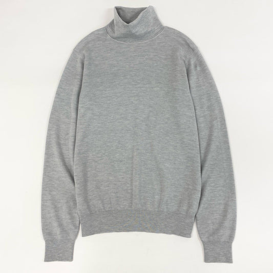 54g10 MANRICO CASHMERE マンリコ カシミヤ タートルネックニットセーター カシミヤセーター サイズ4 ライトグレー カシミヤ