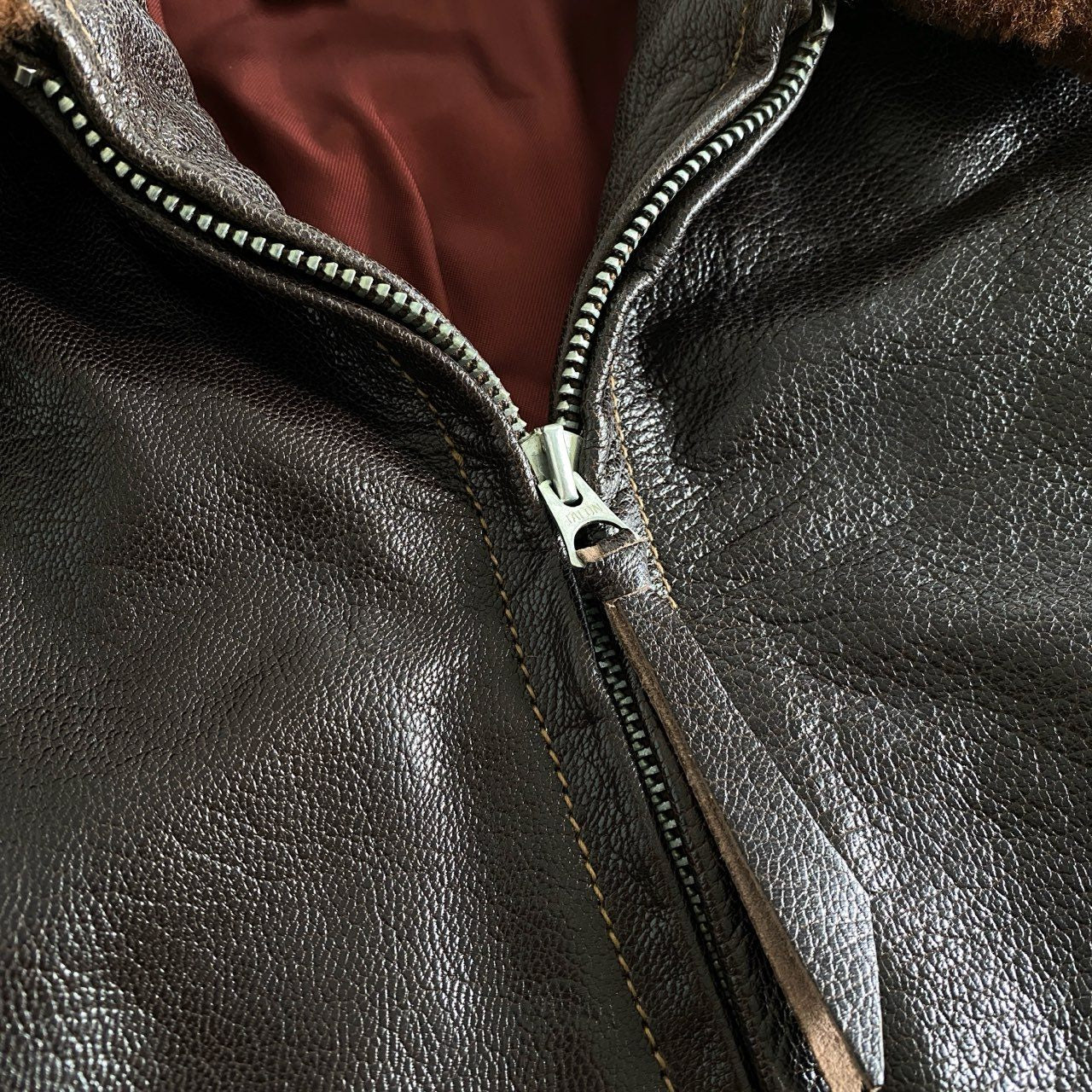 18d12 EASTMAN LEATHER CLOTHING イーストマンレザー M-422A U.S.NAVY フライトジャケット レザージャケット 38 ブラウン メンズ バッファローレザー