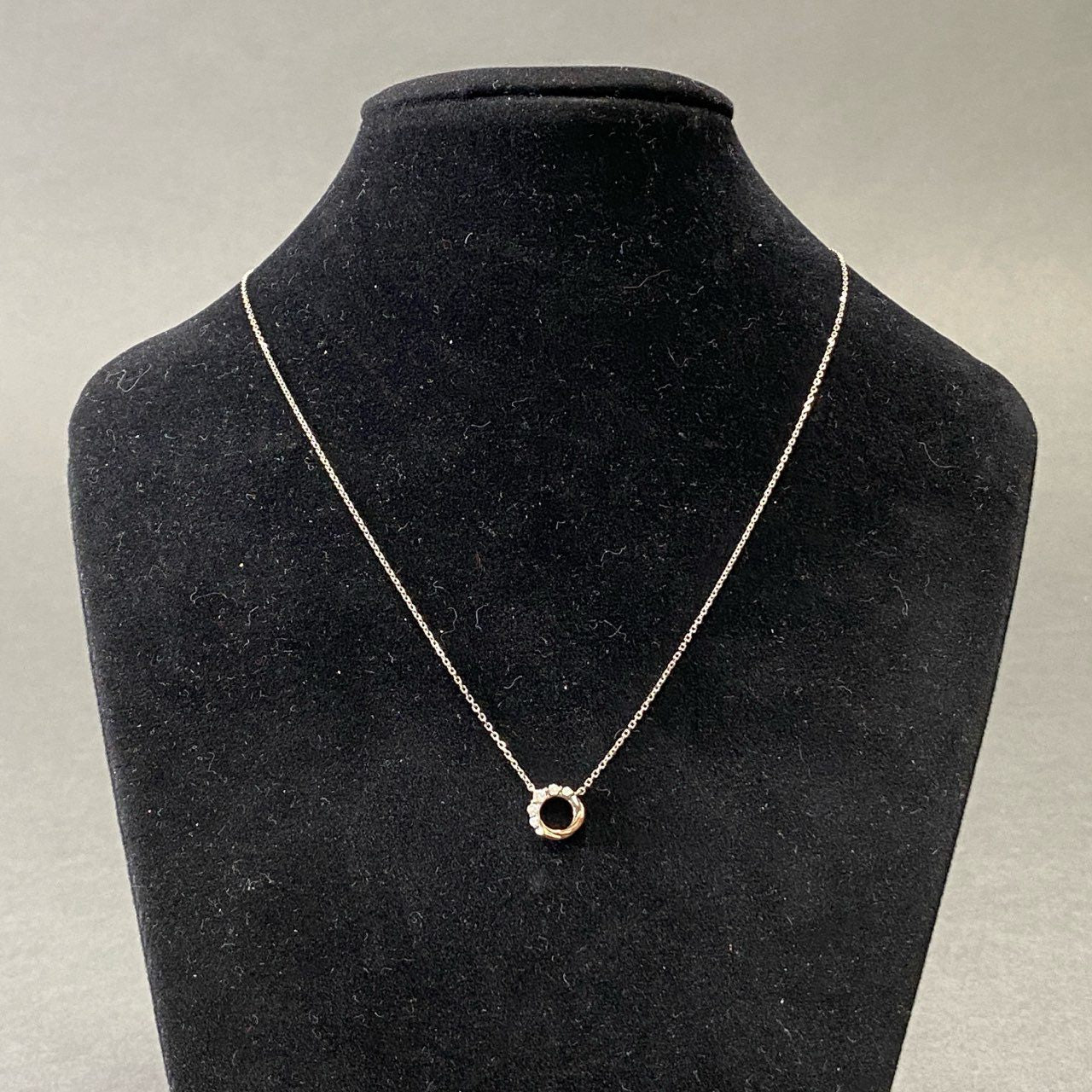 g29 4°C ヨンドシー 5 Stone Ring Necklace ラインストーン リングネックレス シルバー アクセサリー ジュエリー